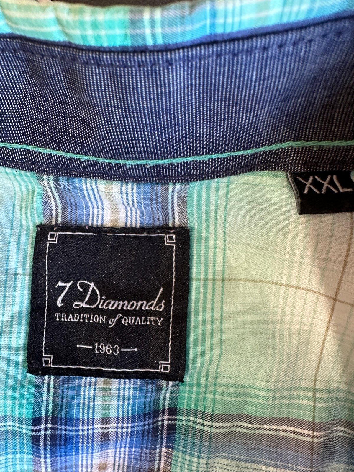 Seven Diamonds Plaid Button Shirt XXL