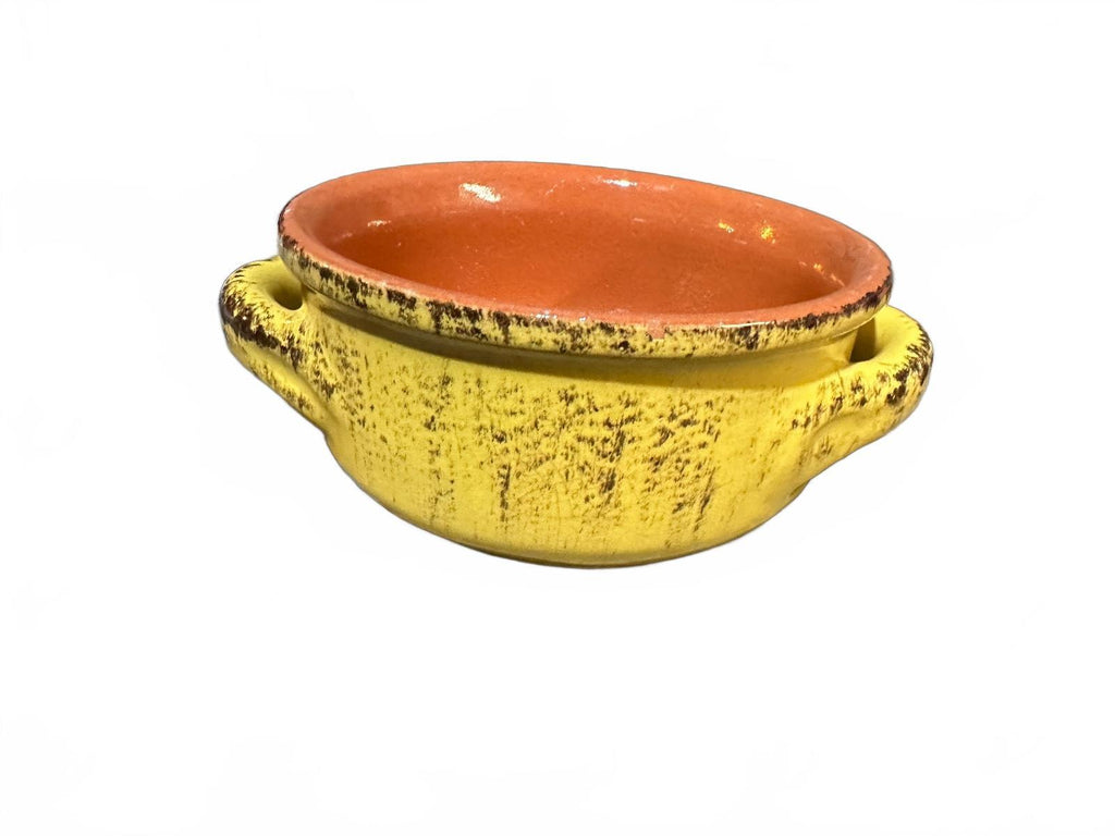 Vintage De Silva Italy Yellow Terracotta Soup Crock
