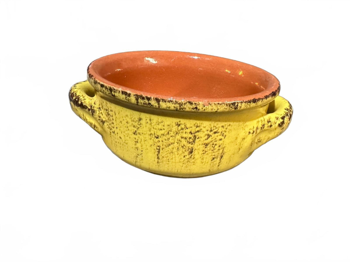 Vintage De Silva Italy Yellow Terracotta Soup Crock