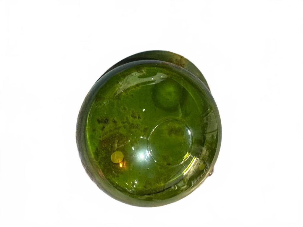 Vintage Olive Green Glass Bowl 4.75" Avocado MCM