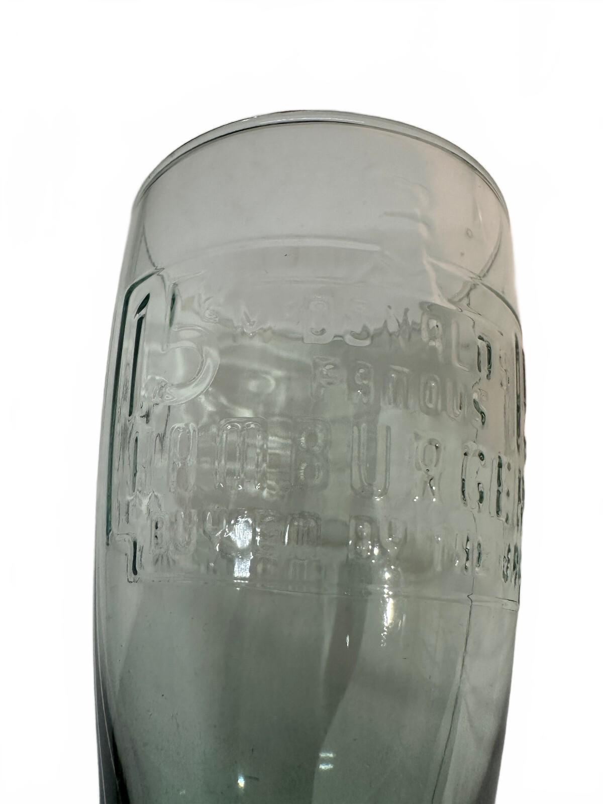 3 McDonald’s 1997 Embossed Glasses Purple Green Clear