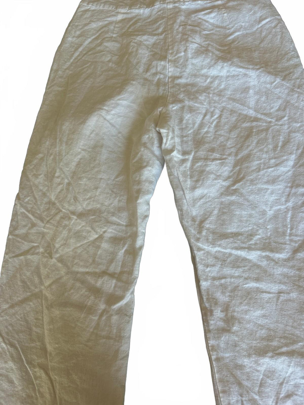 Willi Smith White Linen Embroidered Pants 6