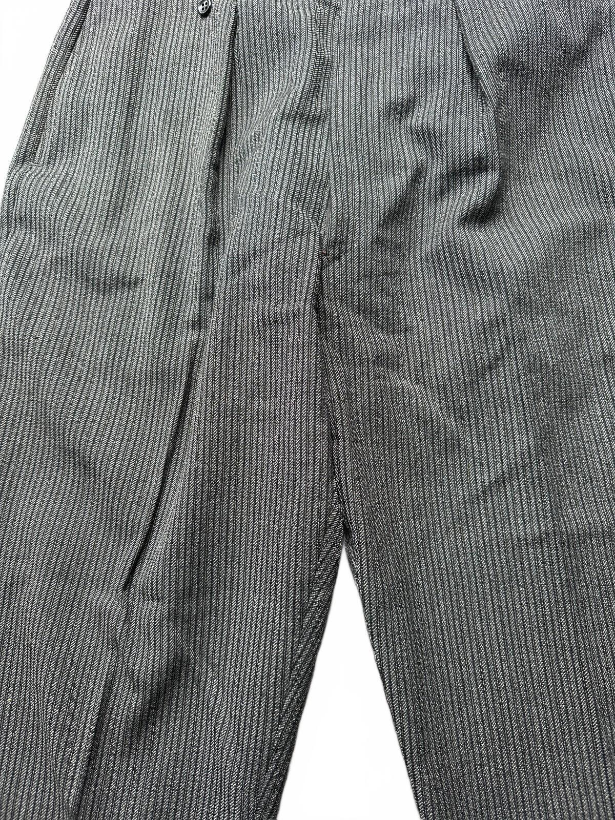 Vintage Men’s Striped Trousers Metal Zippers Suspender 32