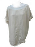 GO Silk Cream Silk Blouse Large