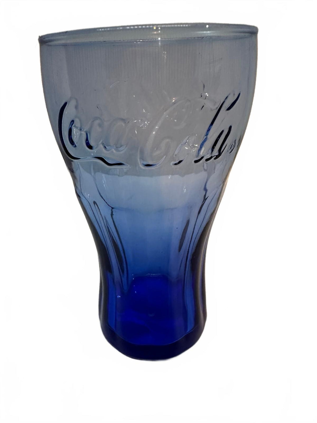 Coca-Cola Cobalt Blue Contour Glass 6"