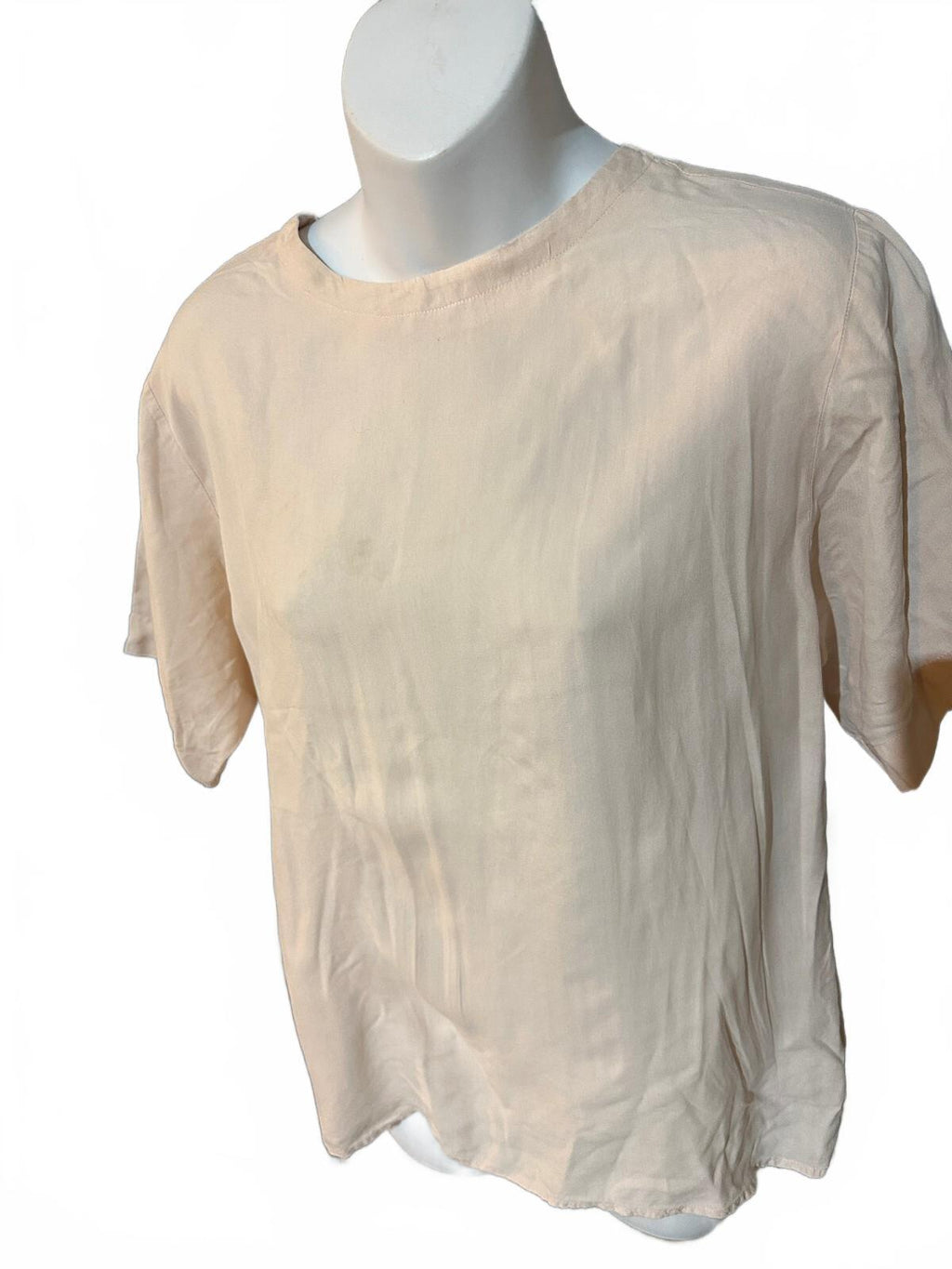 2567 Pale Pink Silk Blouse Size 6