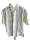Vintage Double Red Horse Embroidered Camp Shirt L