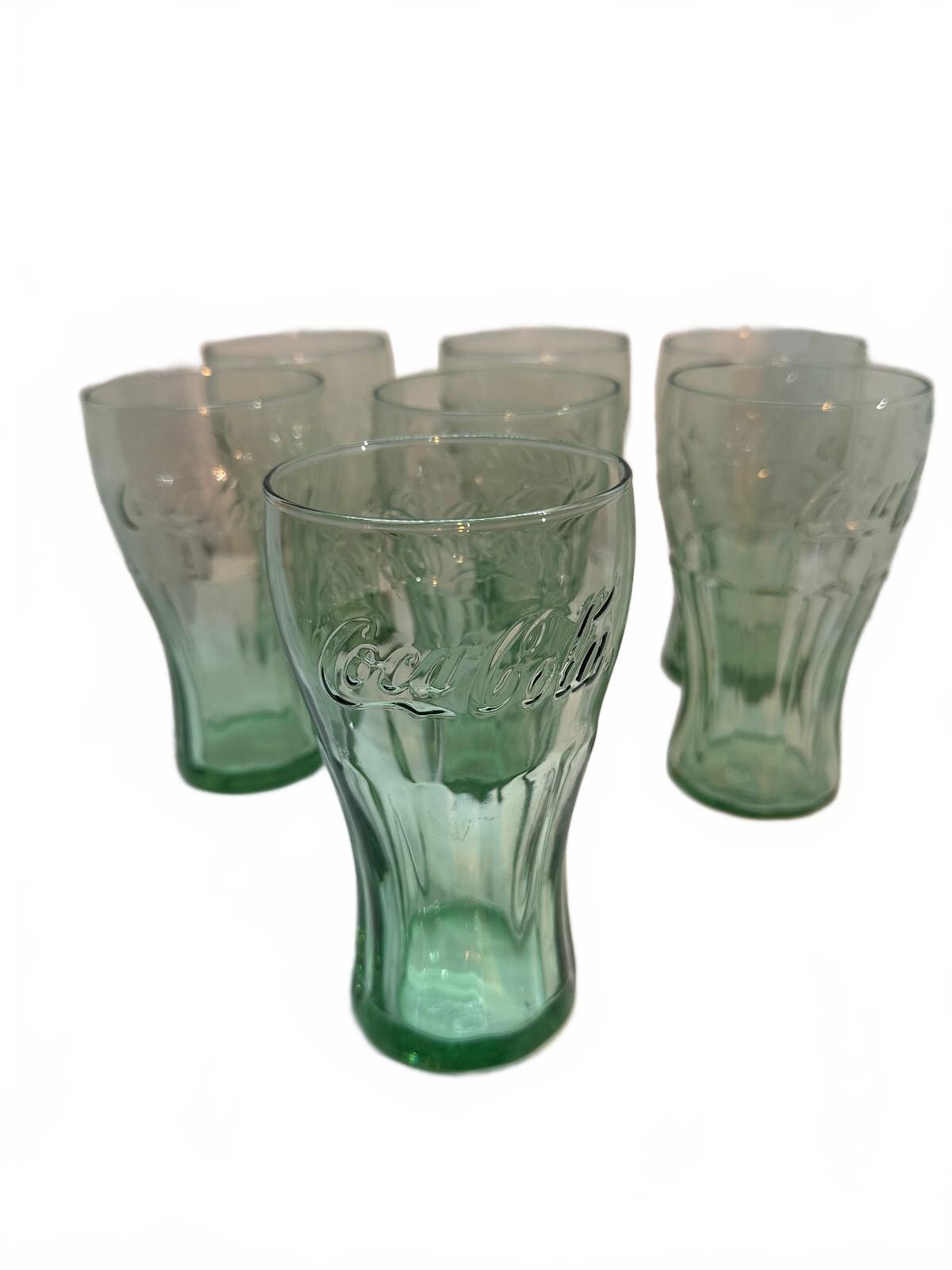 Set of 7 Libbey Coca-Cola Georgia Green Glasses