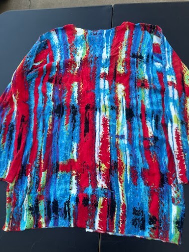 Joseph A Abstract Print Cardigan Sweater L