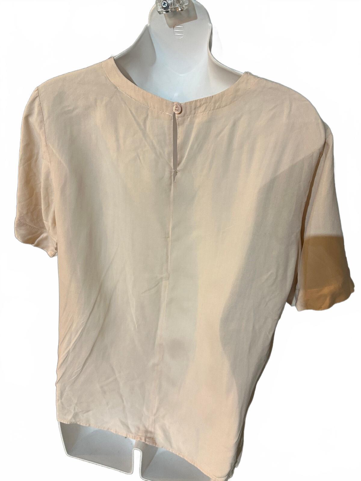2567 Pale Pink Silk Blouse Size 6