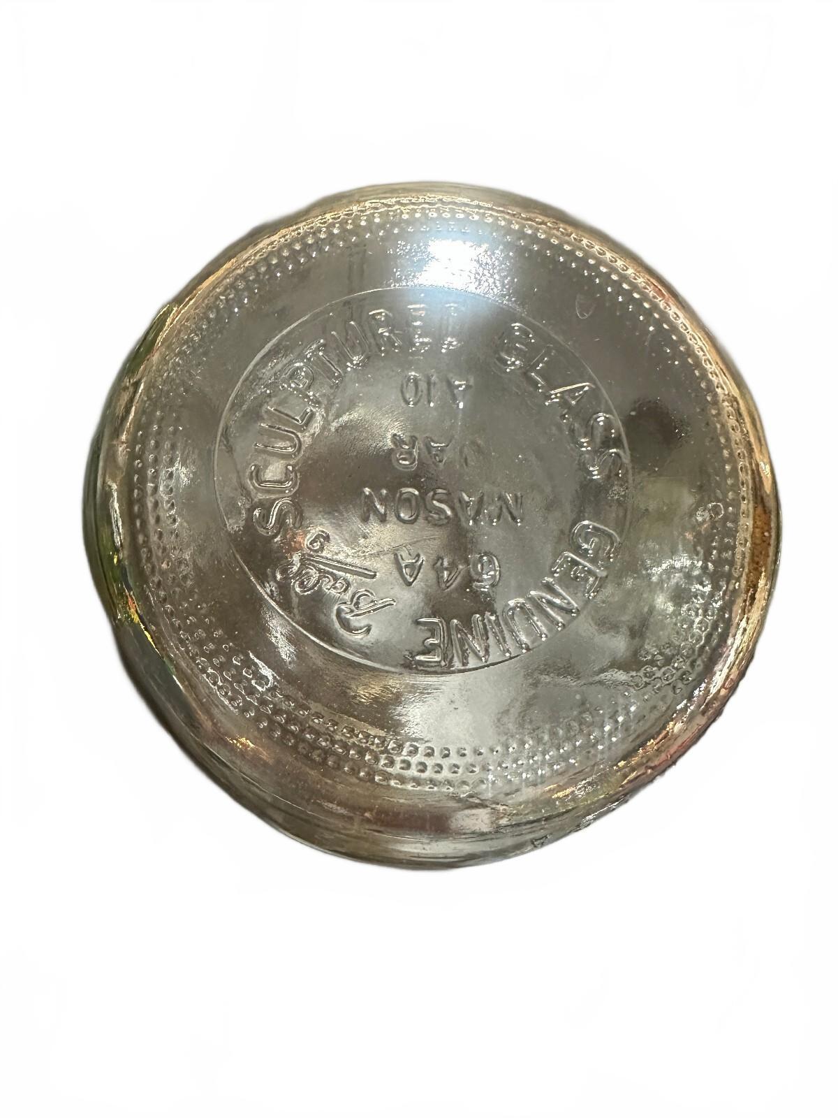 Vintage Ball Mason Fruit Medallion Jars 24oz 48oz Set