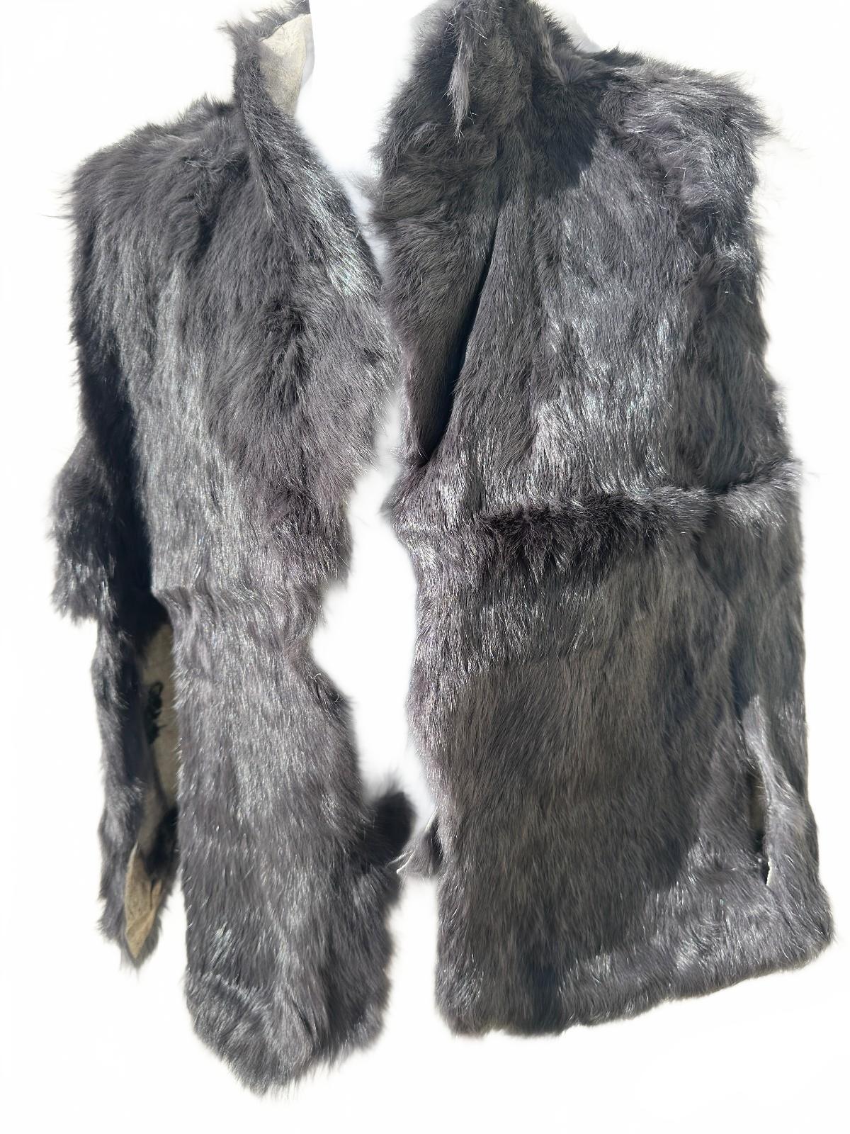 Gray Fur Vest Women's 21" Chest Needs Repair