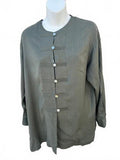 SilkLand 100% Silk Mandarin Button Blouse