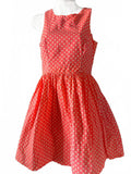RNB Coral Polka Dot Fit Flare Dress L