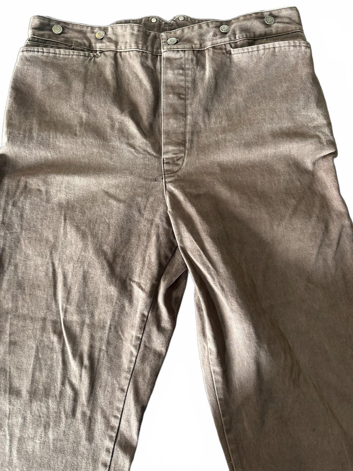 Frontier Brown Cotton Work Pants 38x32 USA