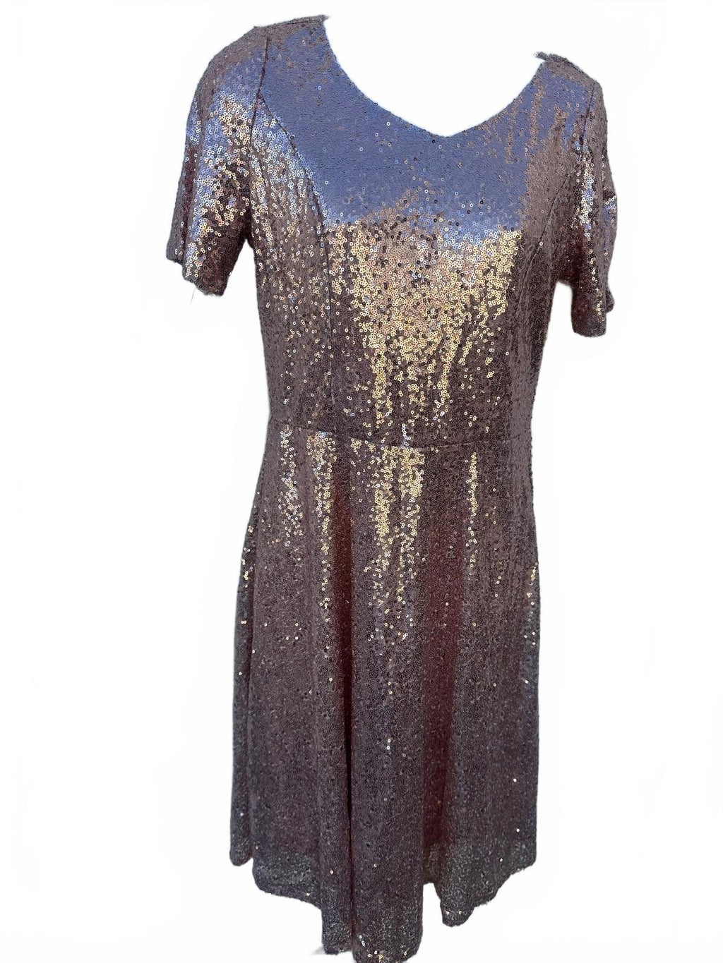 Rose Gold Sequin Cocktail Dress Women's Small