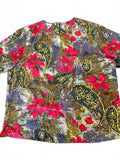 Christie & Jill Silk Floral Paisley Blouse Large