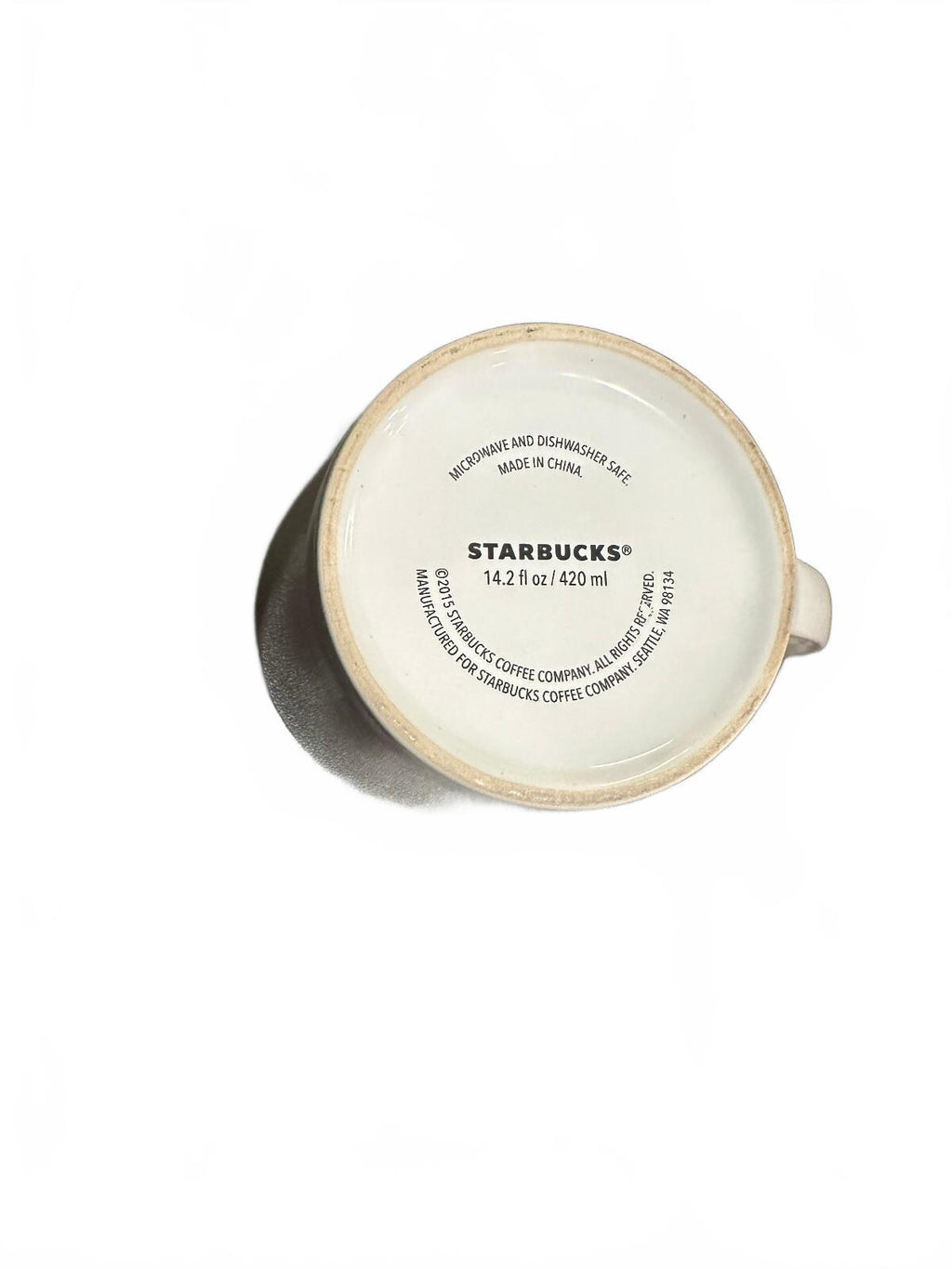 Starbucks 2015 Gold Graffiti Letter Coffee Mug 14.2 Oz