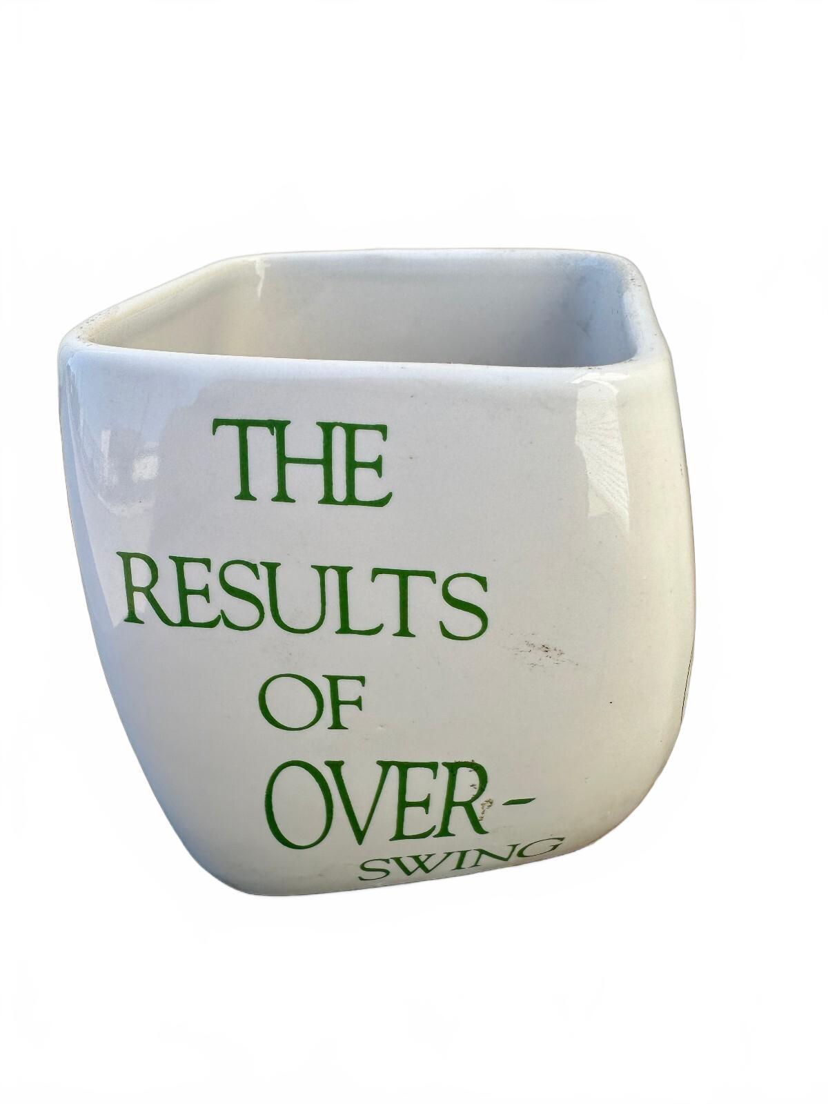 Vintage 1991 Golf Gifts Over-Swing Twisted Mug