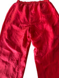 Marnie West Red 100% Silk Pull-On Pants L