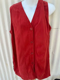 Ellen Tracy Silk Sleeveless Blouse Red 14