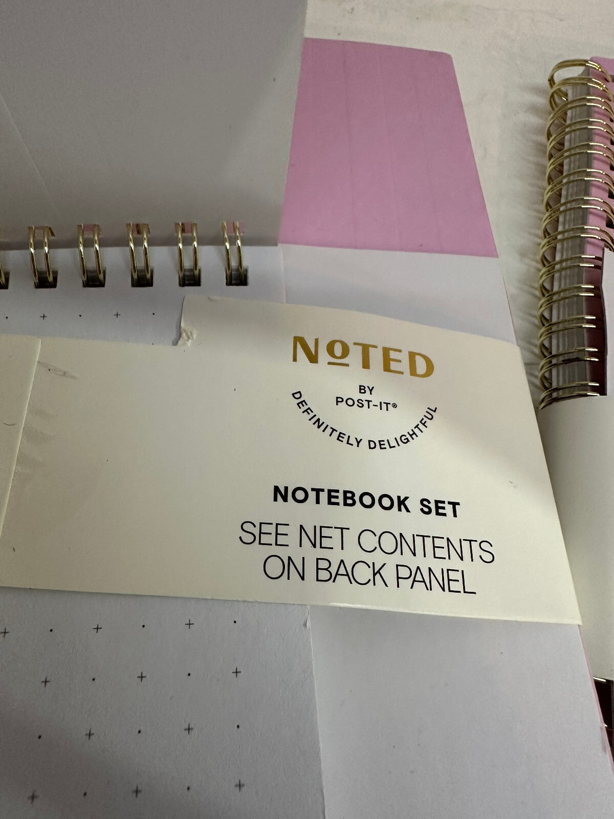 2 Noted by Post-it Spiral Notebook Sets Pink Orange