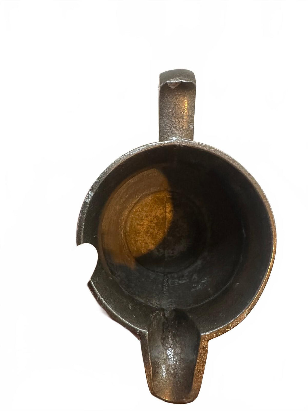 Vintage Bronze Tone Metal Pitcher Sculptural Spout