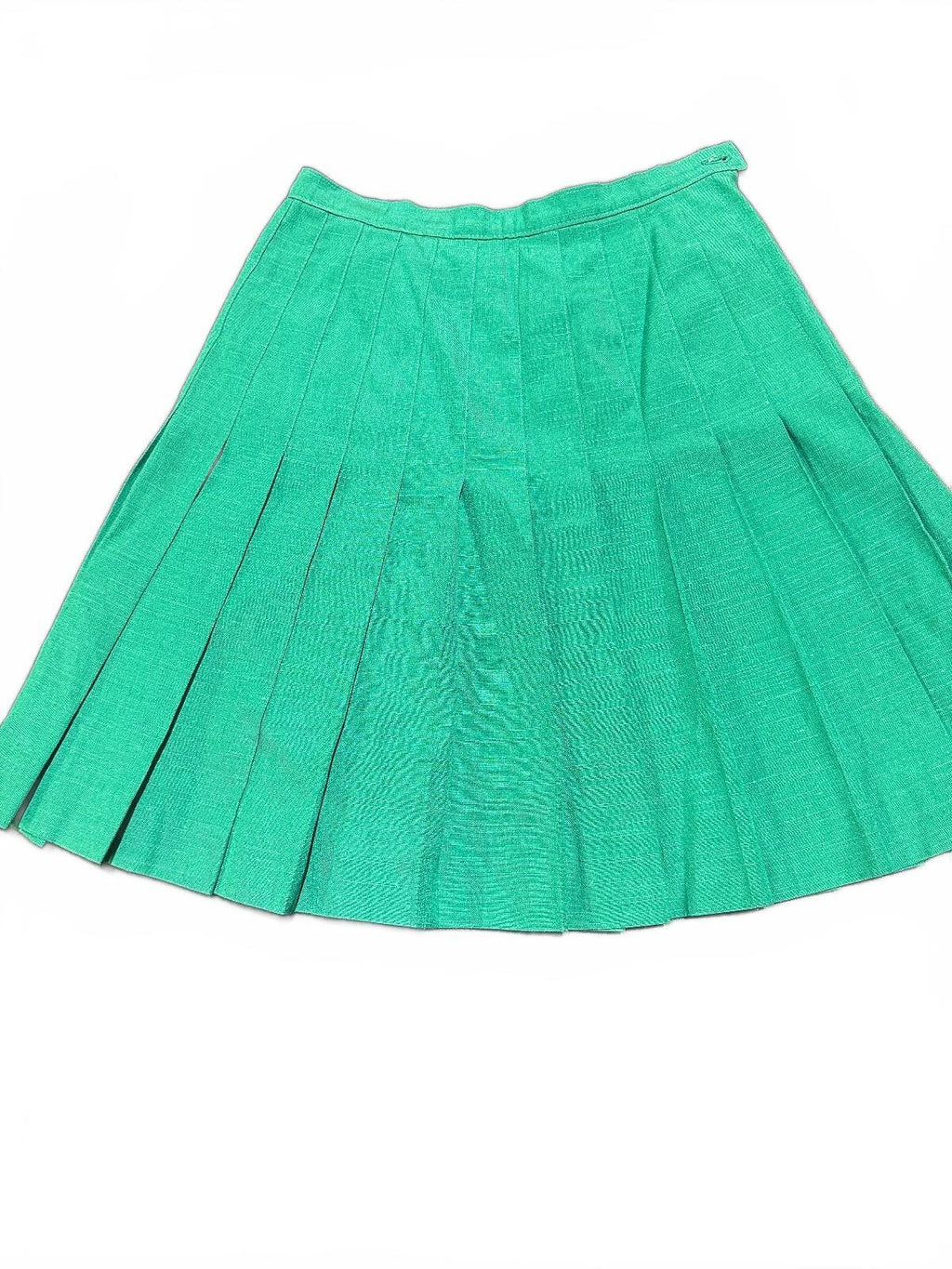 Vintage Country Sophisticates Green Pleated Skirt 10