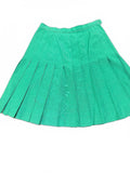 Vintage Country Sophisticates Green Pleated Skirt 10