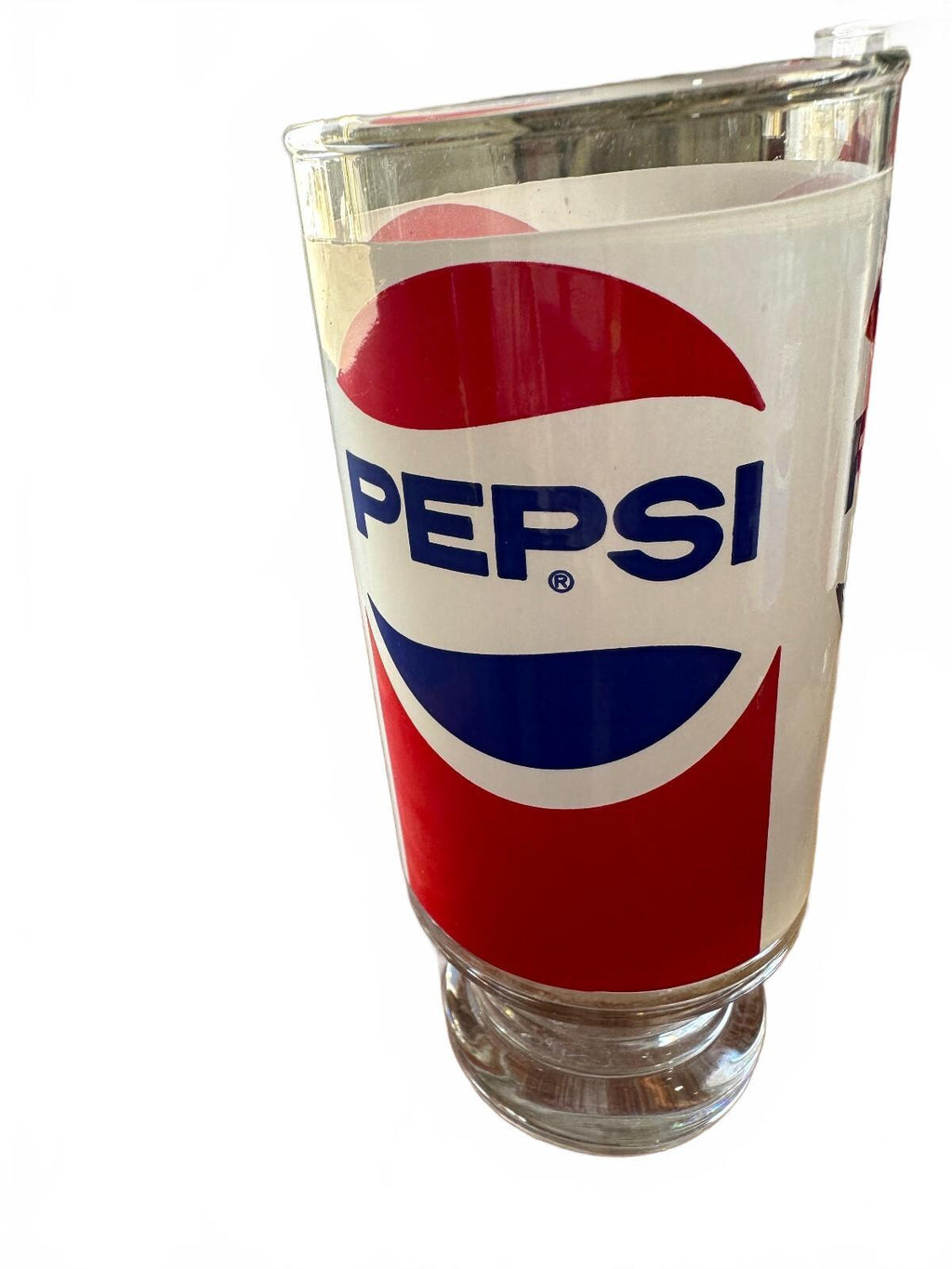 4 Vintage 1970s Pepsi-Cola Red White Blue Glasses
