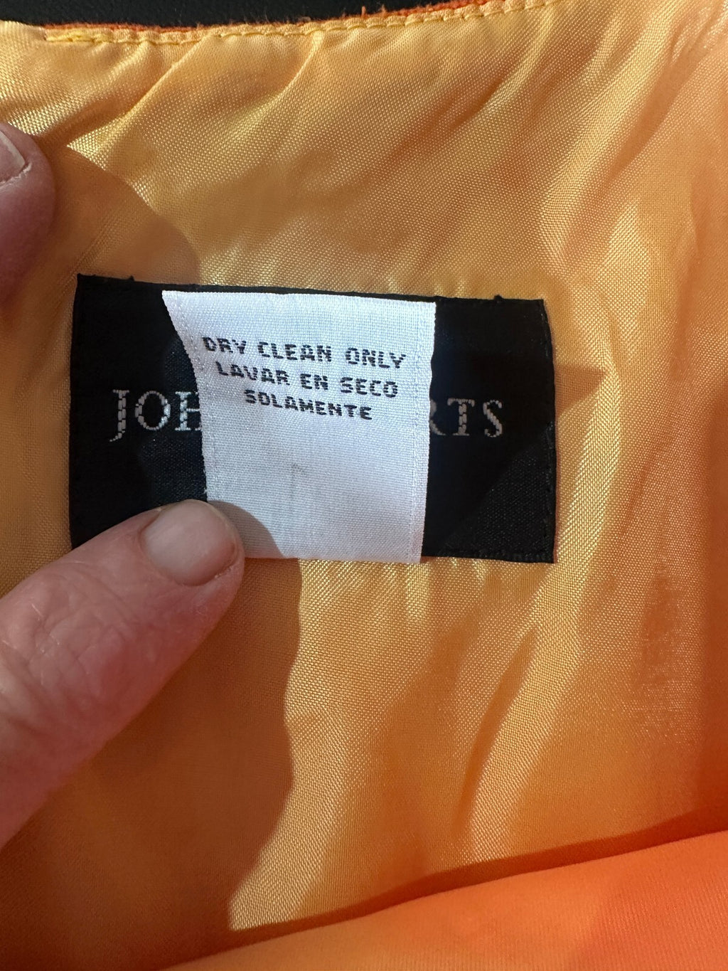 John Roberts Orange Linen Sheath Dress Size 12