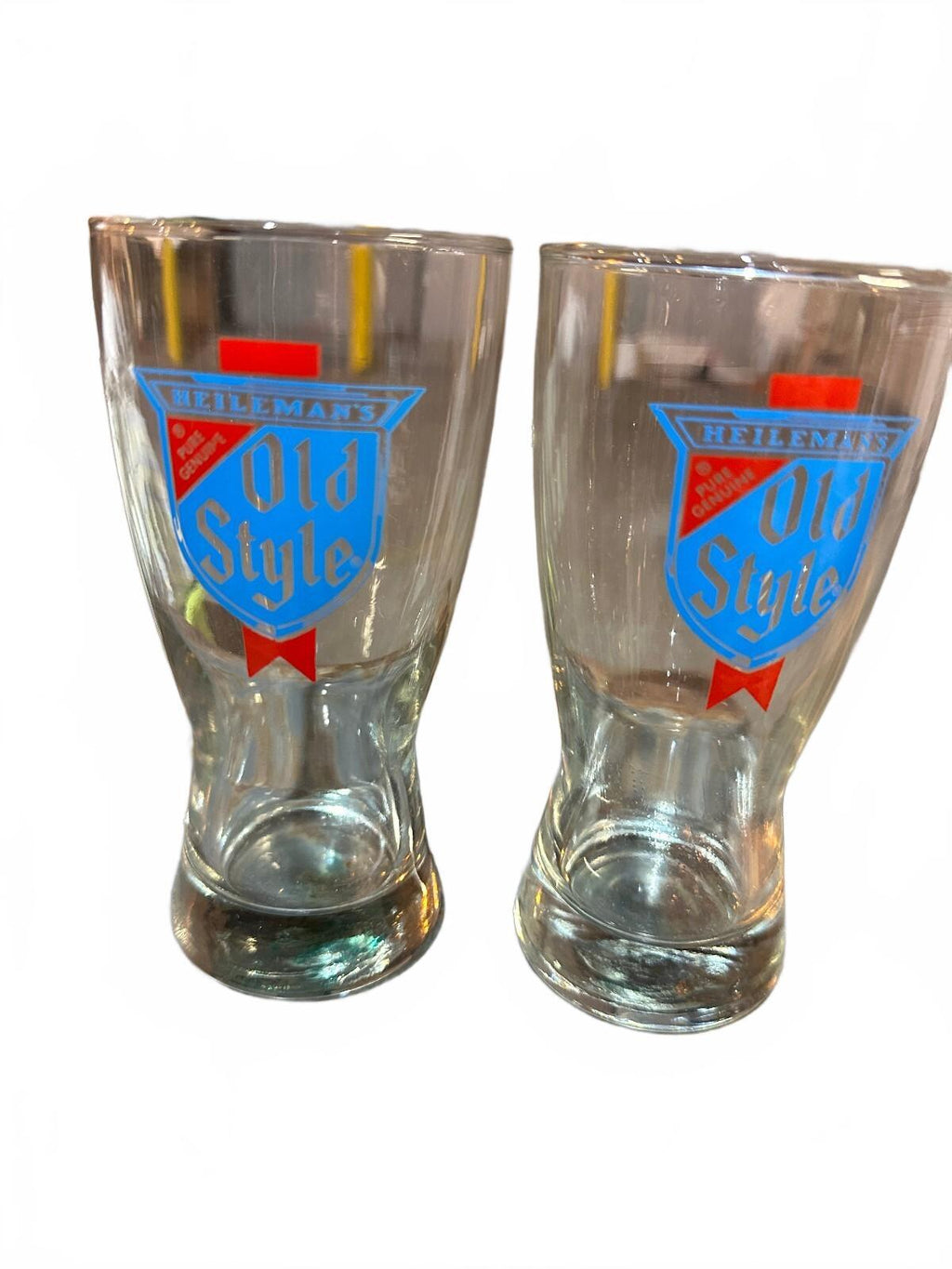 Vintage Heileman's Old Style Beer Glasses Set of 2
