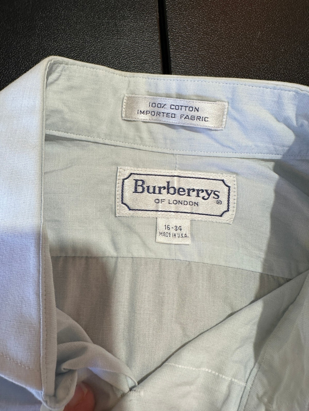 Burberrys London Light Blue Dress Shirt 16-34 USA
