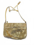 Vintage Gold Metal Mesh Evening Crossbody Purse