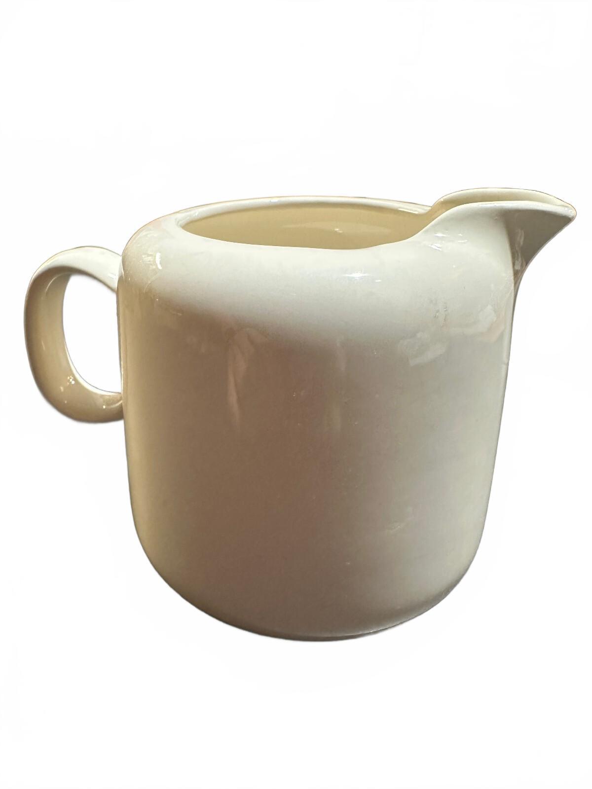 Vintage Cream Ceramic Creamer Pitcher Round Handle