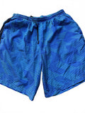 Nike Dri-FIT Blue Green Striped Swim Trunks L