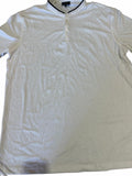 7Diamonds Men's White Short Sleeve Henley Shirt Large