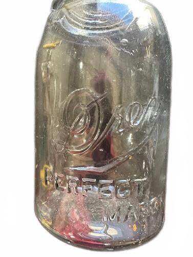 Drey Perfect Mason Quart Jar Vintage Clear 7"