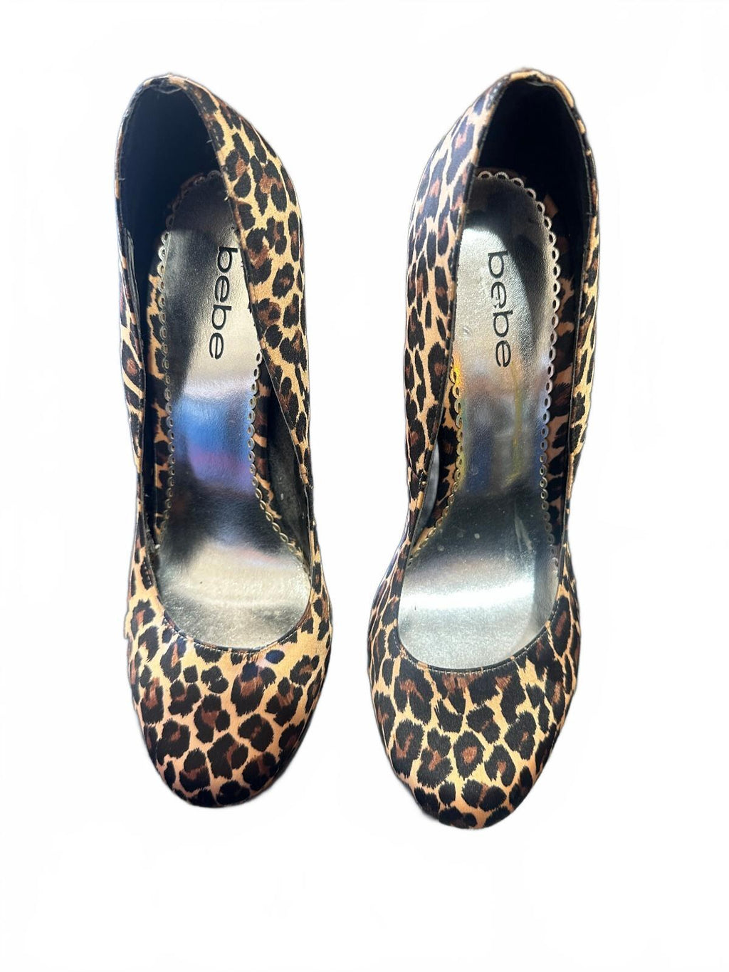 bebe Leopard Print Platform Pumps Women's 10M