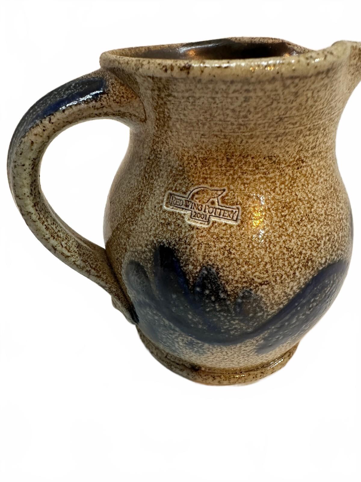 Red Wing Pottery 2001 Cobalt Blue Stoneware Pitcher
