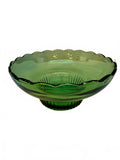 Vintage E.O. Brody M2000 Green Glass Pedestal Bowl