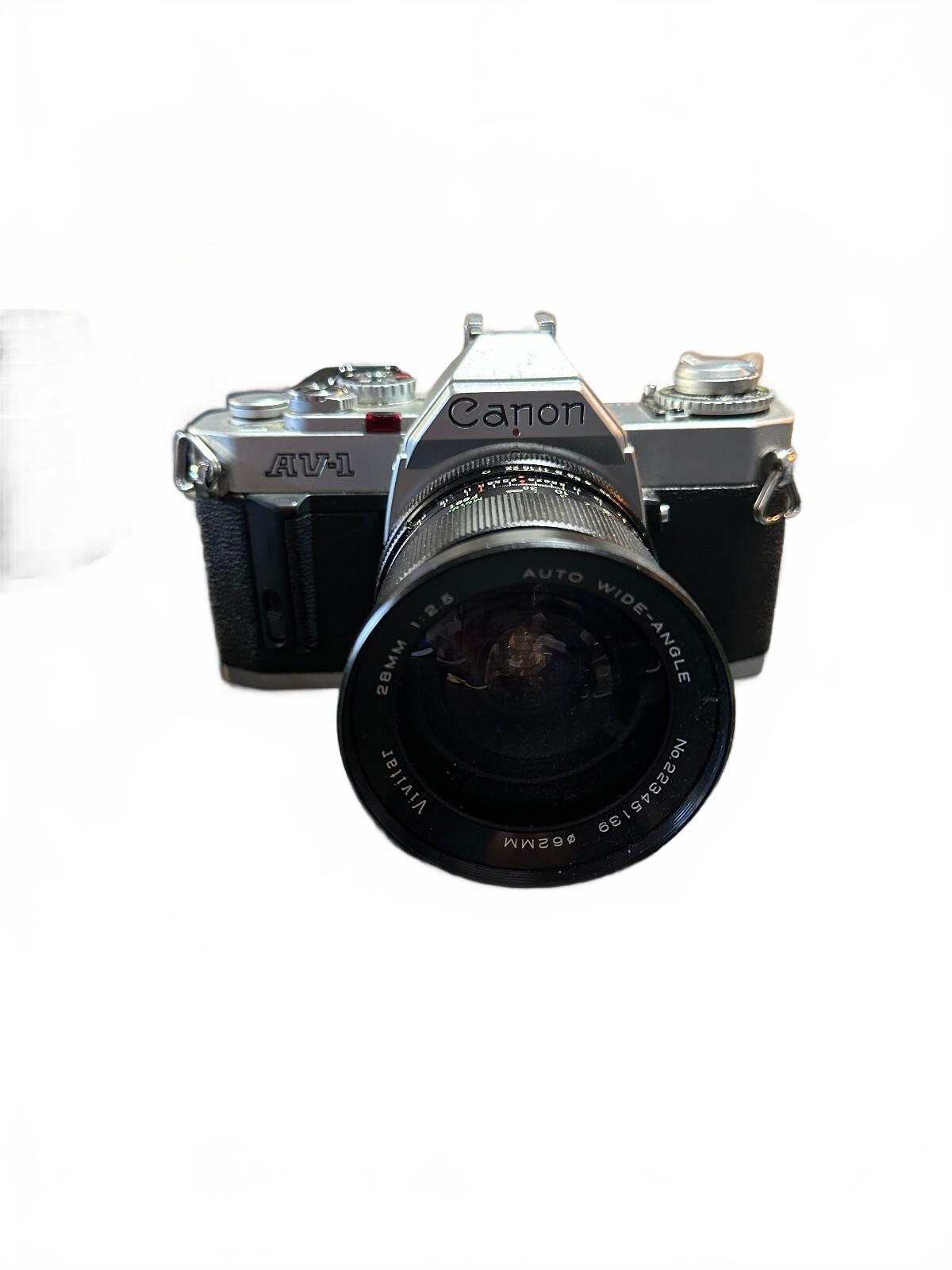 Canon AV-1 35mm SLR + Vivitar 28mm f/2.5 Lens