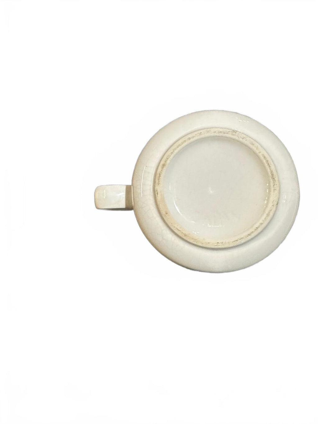 Vintage Cream Ceramic Creamer Pitcher Round Handle