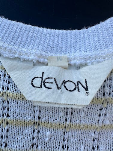 Vintage Devon USA Yellow Stripe Sweater Vest M