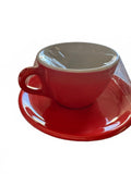 Vintage NCF Italy Red Cup & Saucer
