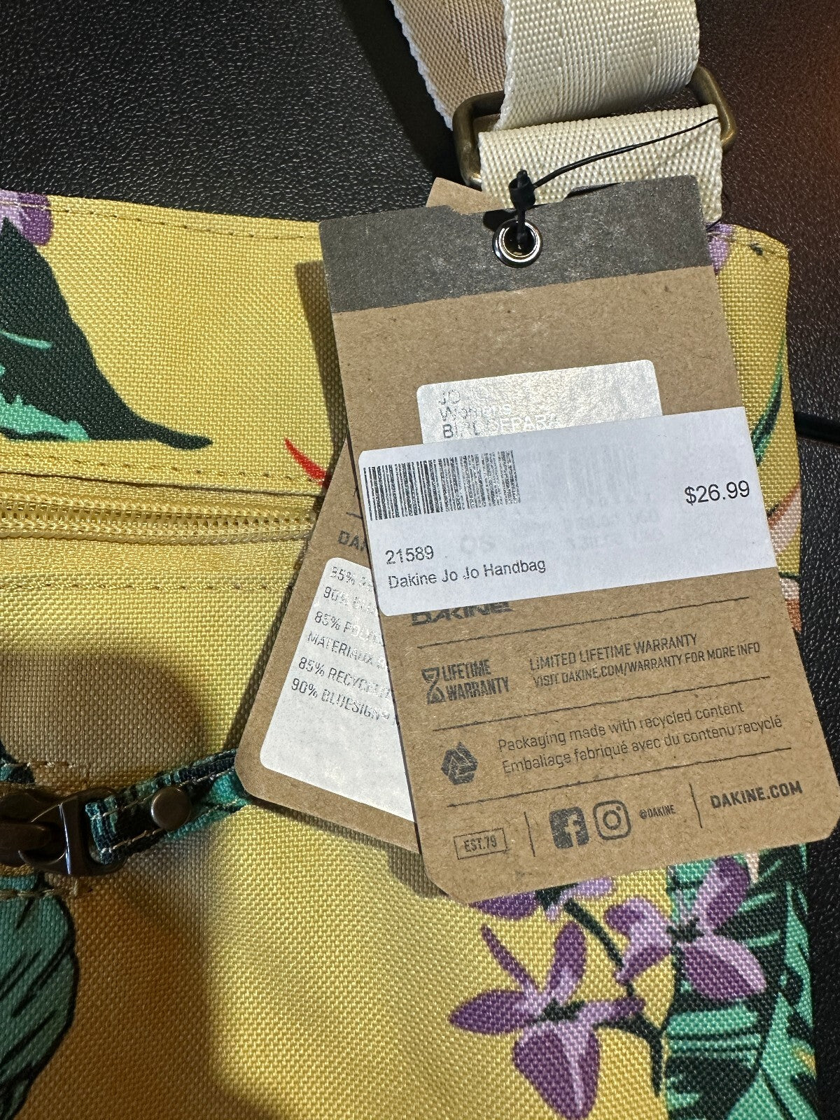 Dakine Jo Jo Tropical Floral Crossbody Bag NWT