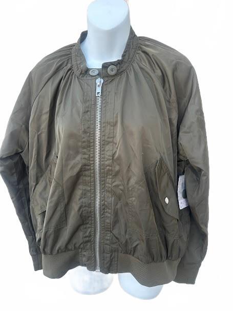 Free People Olive Bomber Jacket NWT Large