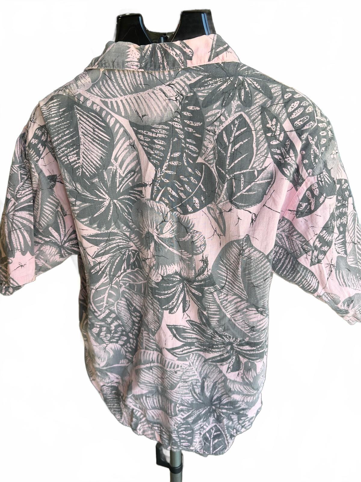 BonHomme Tropical Camp Shirt Pink Gray Medium