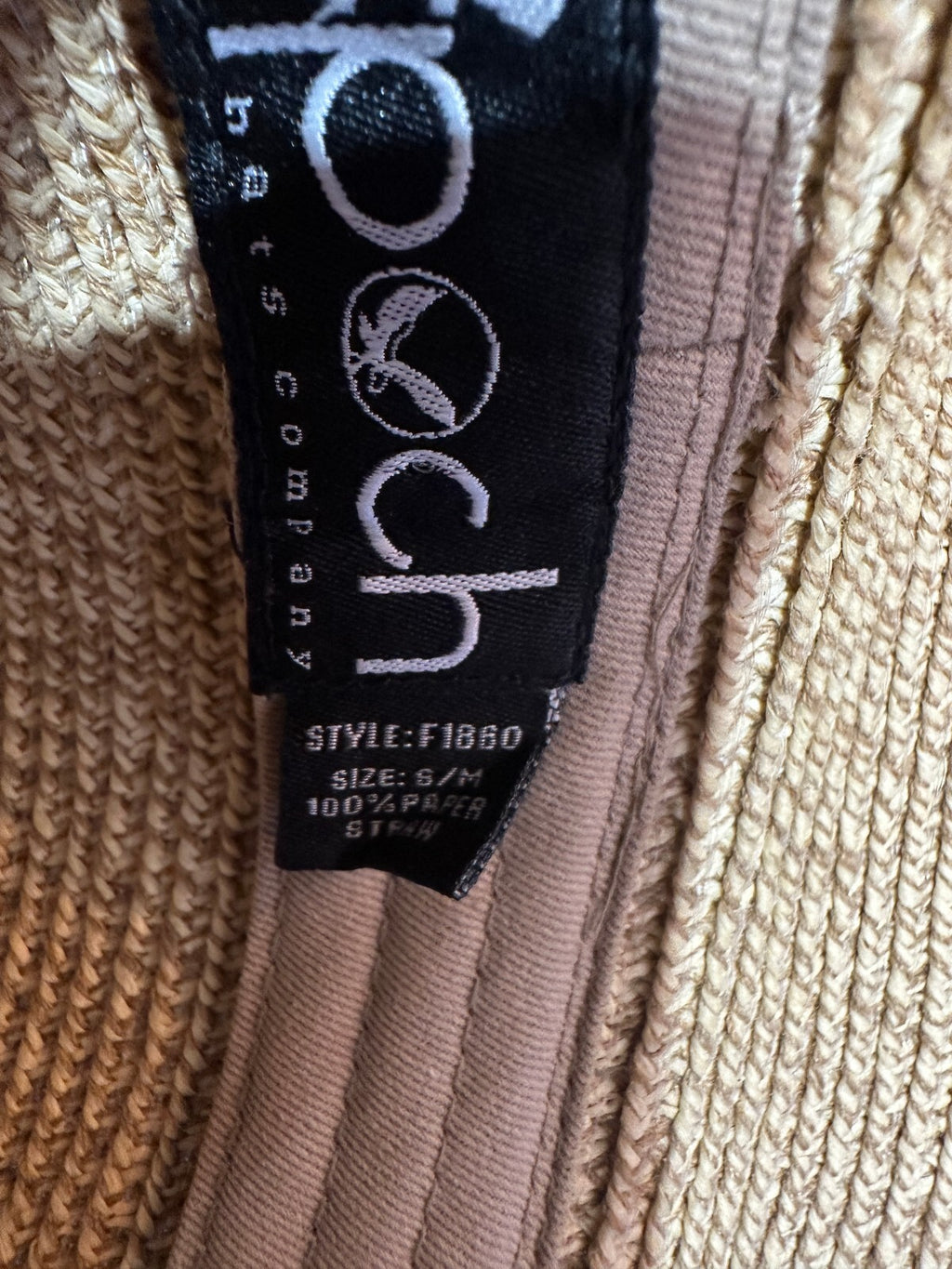 Epoch Tan Straw Fedora Hat Large