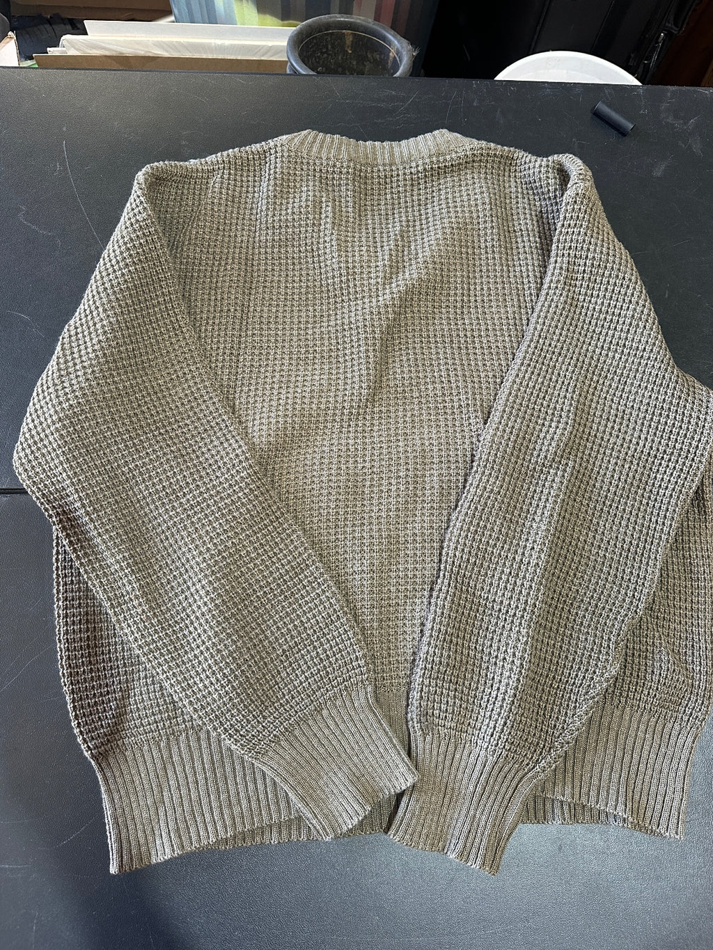 Guy de Berac GB Brown V-Neck Knit Sweater France
